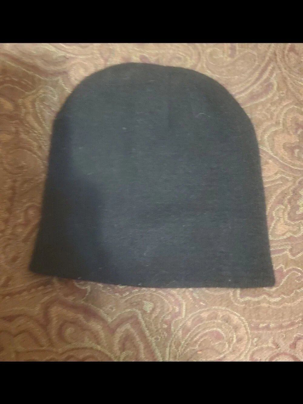Kids Half Fingerprint Skull Beanie Hat.